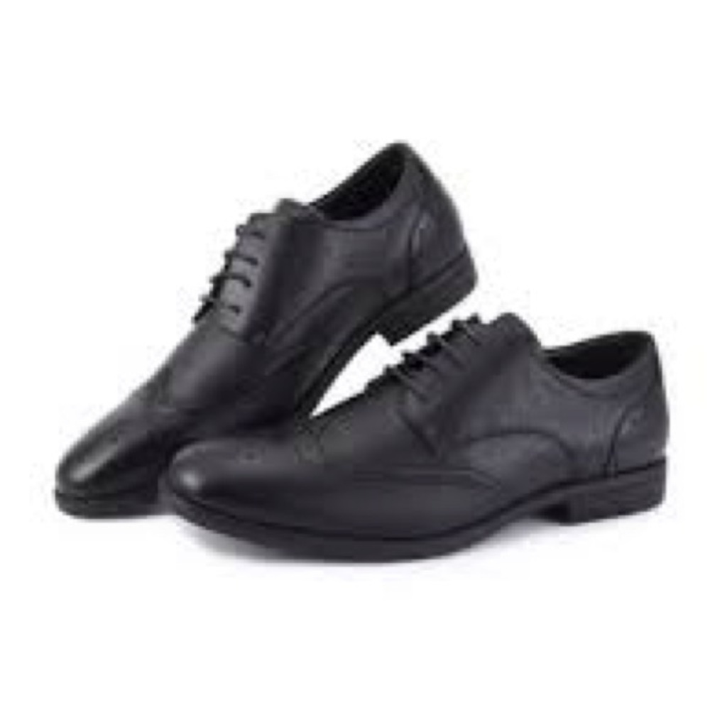 Men’s Miko Lotti Black Faux Leather Business Casual Oxford Shoes Size 7.5 US!